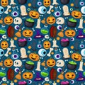 Halloween seamless funny background