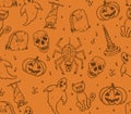 Halloween seamless pattern