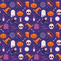 Halloween Seamless Pattern Background