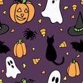 Halloween Seamless Pattern Royalty Free Stock Photo