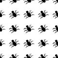 Halloween. Seamless pattern in elements of doodle and cartoon style. Royalty Free Stock Photo