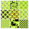 Halloween seamless patterns set Royalty Free Stock Photo