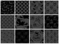 Halloween seamless patterns set Royalty Free Stock Photo