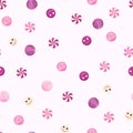 Halloween seamless patterns set. Seamless pattern of lollipops on a pink background Royalty Free Stock Photo