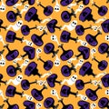 Halloween seamless witch poison bottle pattern for wrapping paper and fabrics and linens and kids clothes print