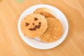 Halloween senbei on paper plate