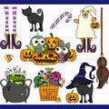 Halloween set digital elements Royalty Free Stock Photo
