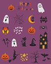 Halloween set, icons Royalty Free Stock Photo