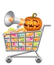 Halloween shoppingcart Royalty Free Stock Photo