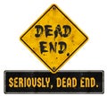 Halloween Sign Dead End Grunge