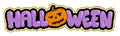Halloween sign with pumpkin Royalty Free Stock Photo