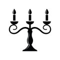 halloween silhouette candlestick