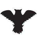 Halloween Silhouette Flying Eagle Owl Animal Body