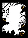 Halloween silhouette frame