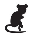 Halloween Silhouette Little Mouse Animal Body Royalty Free Stock Photo