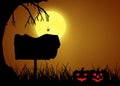 Halloween Silhouette Sign Royalty Free Stock Photo