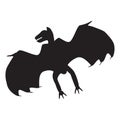 Halloween Silhouette Winged Vampire Animal Body