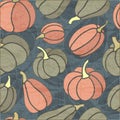 Halloween simless pattern with pumpkins in a childish style