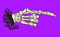 Halloween skeleton hand design element Royalty Free Stock Photo