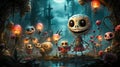 Halloween Skeleton Party Skull Scary Background Funny Spooky Kids