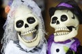 Halloween skull husband and wife
