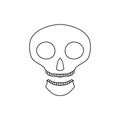 Halloween skull icon, outline style Royalty Free Stock Photo