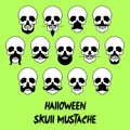 13 Halloween skull mustache