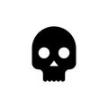 Halloween Skull Silhouette Icon On A White Background