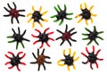 Halloween Spider Gummy Candies on White Background