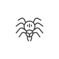 Halloween spider line icon