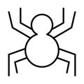 Halloween spider line style icon vector design