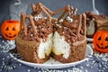 Halloween spider nest cake