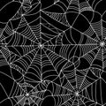 Halloween Spider Web Seamless Pattern