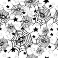 Halloween spider webs with stars pattern Royalty Free Stock Photo