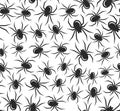 Halloween Spiders Seamless Pattern. Vector