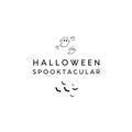Halloween Spooktacular with Ghosts and Bats Royalty Free Stock Photo