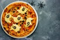 Halloween spooky ghost pizza - easy, healthy and delicious fun f