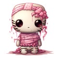 Halloween Spooky Hello Kitty. AI Generated