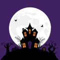 Halloween spooky house Royalty Free Stock Photo