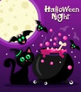 Halloween spooky night background