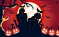 Halloween spooky night background