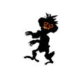 Halloween spooky zombie silhouette