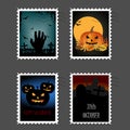 Halloween stamps Royalty Free Stock Photo