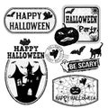 Halloween stamps set Royalty Free Stock Photo