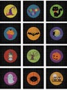 Halloween Sticker or Card Set Royalty Free Stock Photo