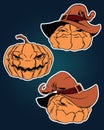 Halloween stickers set