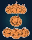 Halloween stickers set