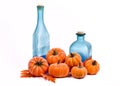 Halloween still life isolated on white. Royalty Free Stock Photo