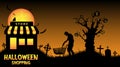 Halloween store open in graveyard