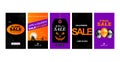 Halloween stories collection vector illustration. Sale and online shopping Royalty Free Stock Photo